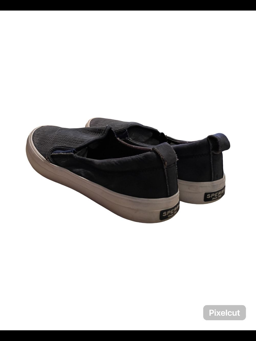 Sperry Crest Twin Gore woven embossed sneakers in navy - Picture 4 of 9